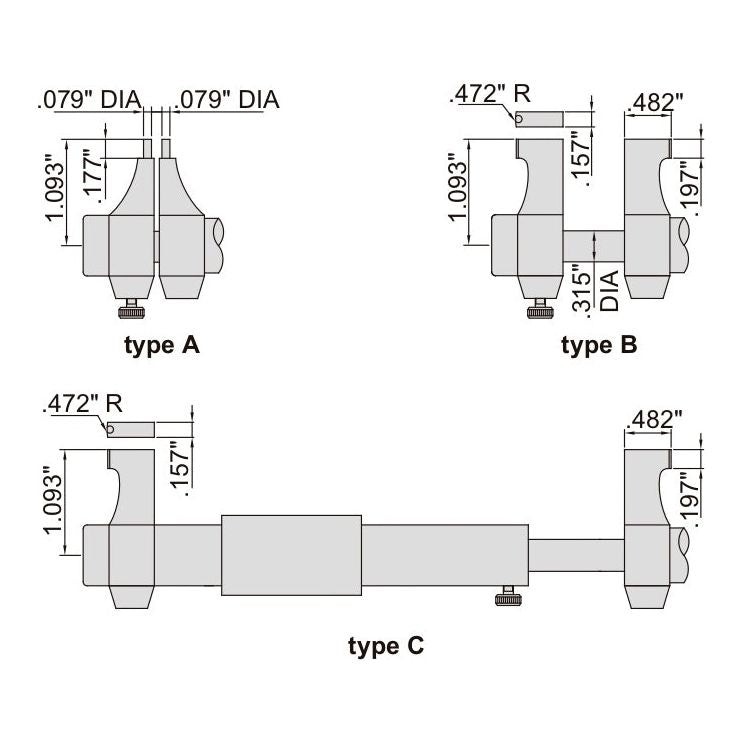 Insize Imperial Inside Micrometer 2-3" Range Series 3220-3