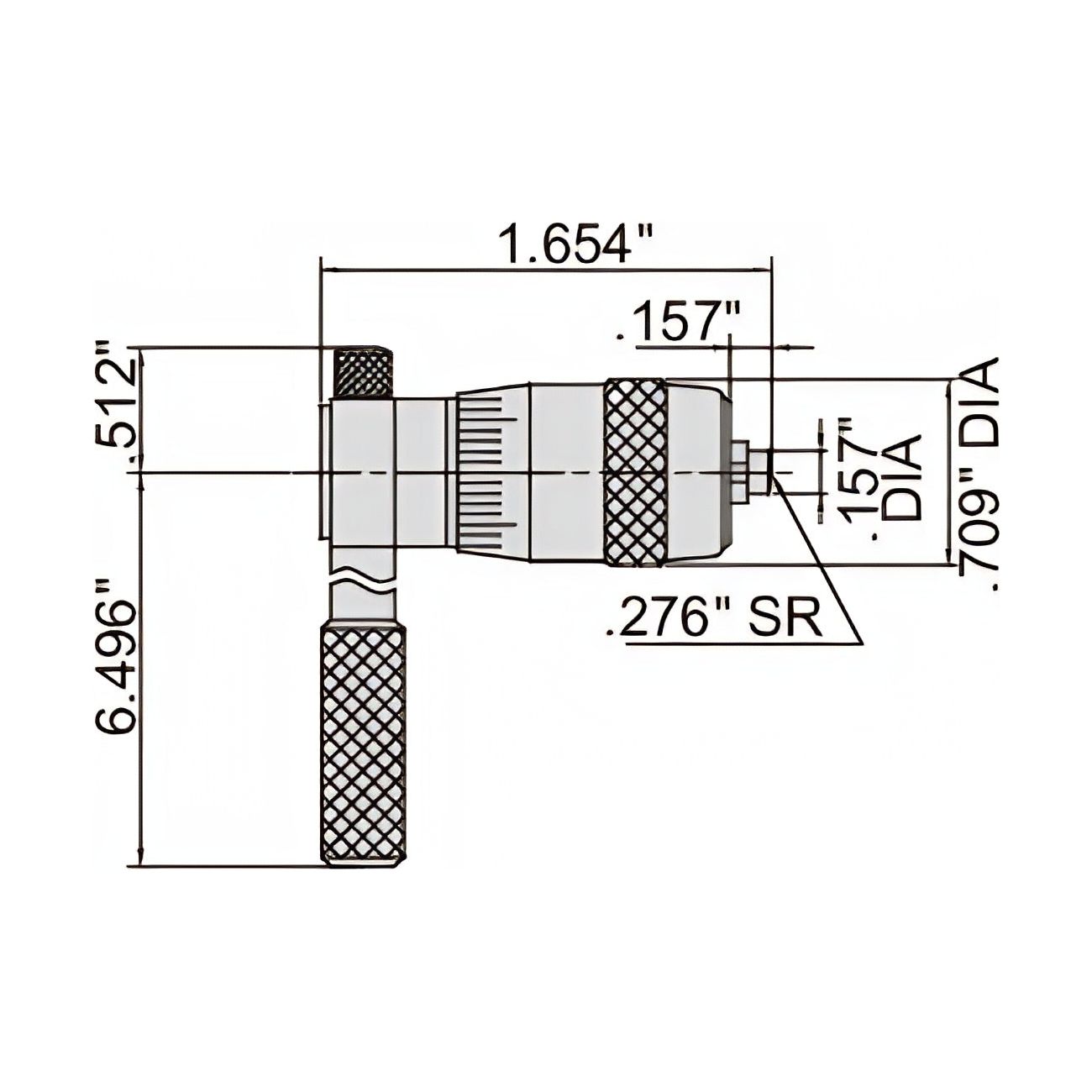 Insize Tublar Inside Micrometer 2-8" Range Series 3221-8