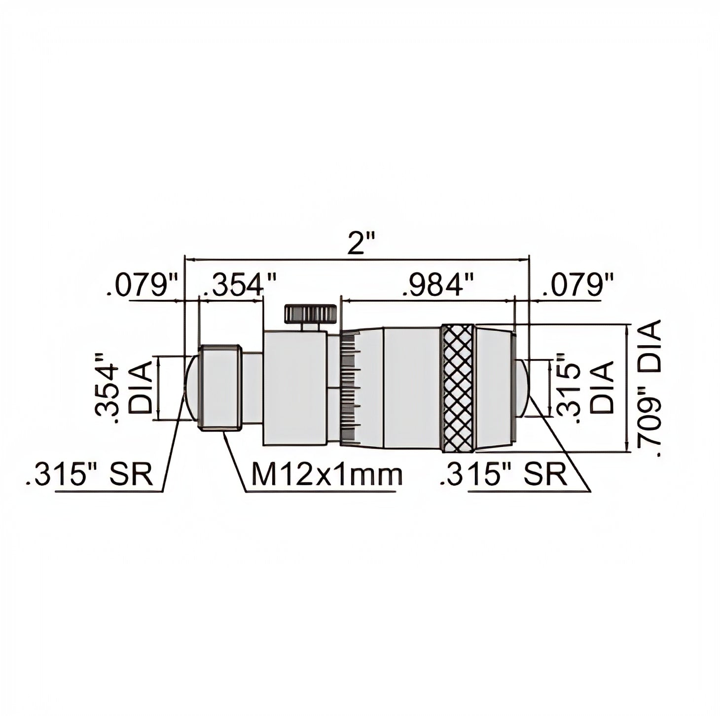 Insize Tubular Inside Micrometer 2-6" Range Series 3222-6