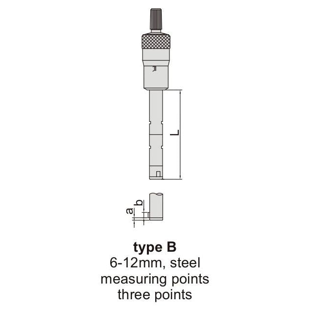 Insize Three Point Internal Micrometer 8-10mm Range Series 3227-10