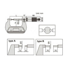 Insize Spline Micrometer 75-100mm Range Series 3233-100BA