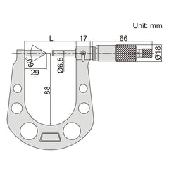 Insize Disc Brake Micrometer 7.6-33mm Range Series 3288-33A