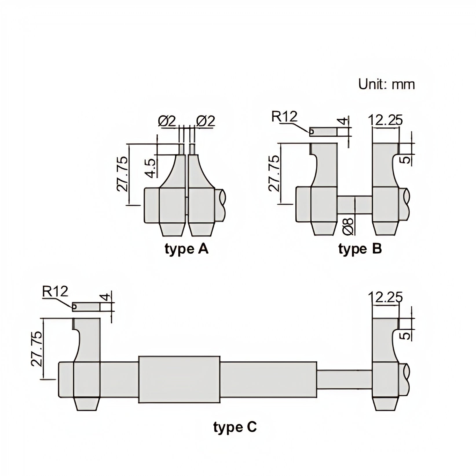 Insize Digital Inside Micrometer 5-30mm/0.2-1.2" Range Series 3520-30