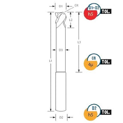 Best Carbide 6mm 3 Flute Long Series Stub End Mill – 6mm Shank