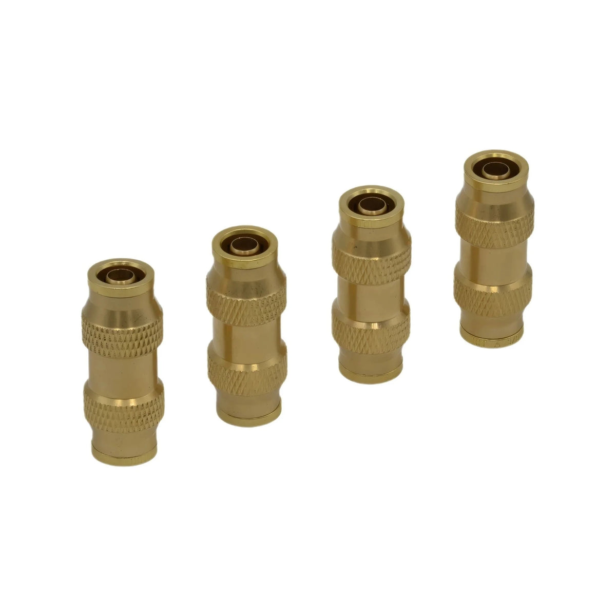 3/8" DOT Brass Push-In Straight Tube Unions – 4 Pack - Twin Eagle Imports