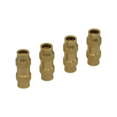 3/8" DOT Brass Push-In Straight Tube Unions – 4 Pack - Twin Eagle Imports
