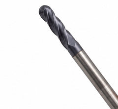 Fullerton 4.0mm 4 Flute TiAlN Coated Carbide Ball Nose Endmill - 3200 Series
