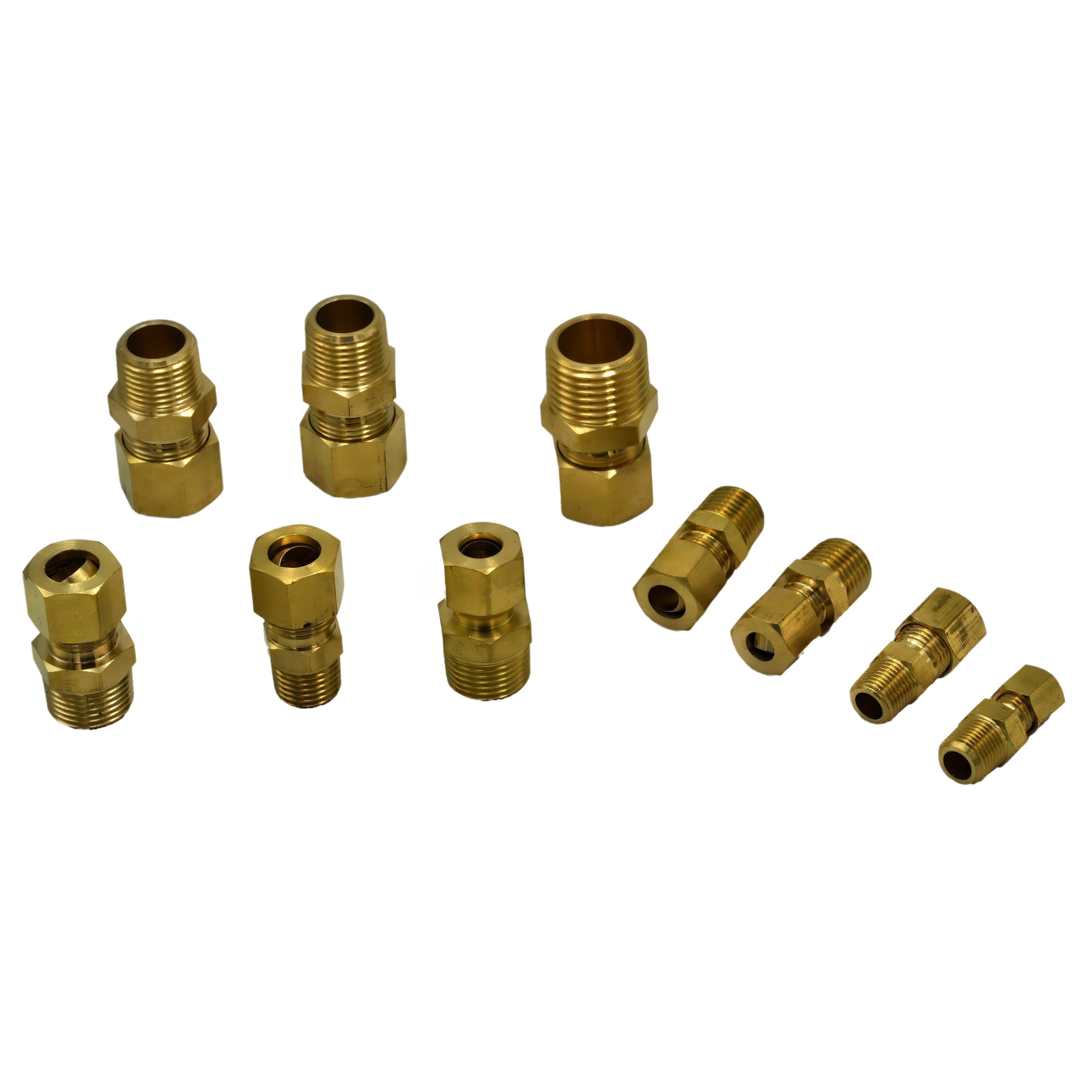 40pc Brass Compression Male Connector Grab Kit Assortment