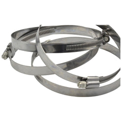 4 Piece 304 Stainless Steel 118-140mm Worm Drive Hose Clamp - Twin Eagle Imports