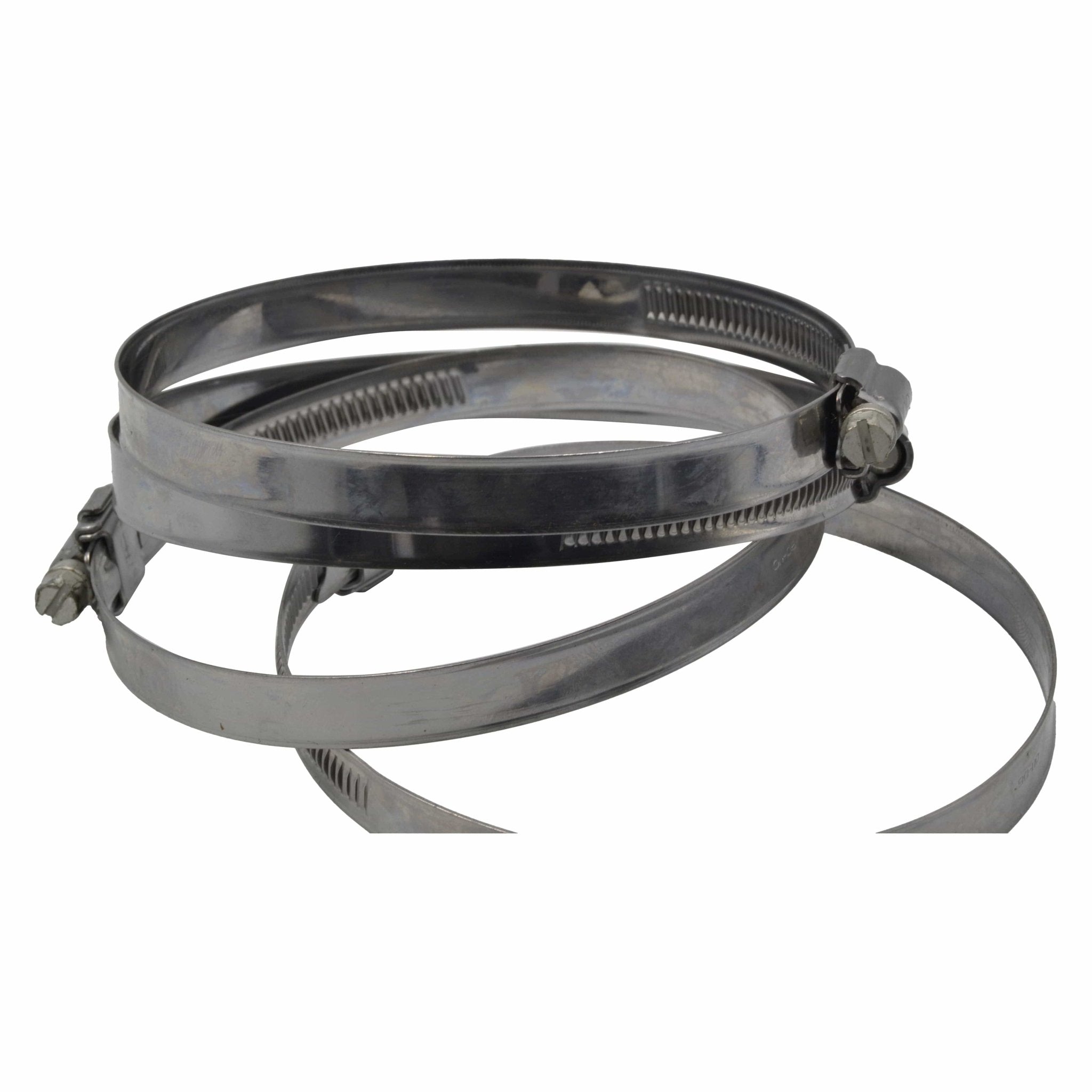 4 Piece 304 Stainless Steel 118-140mm Worm Drive Hose Clamp - Twin Eagle Imports