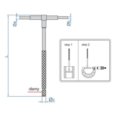 Insize Telescopic Gauge 90-150mm Range Series 4206-F