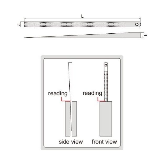 Insize Taper Slot Gauge 0.5-15mm Range Series 4630-2