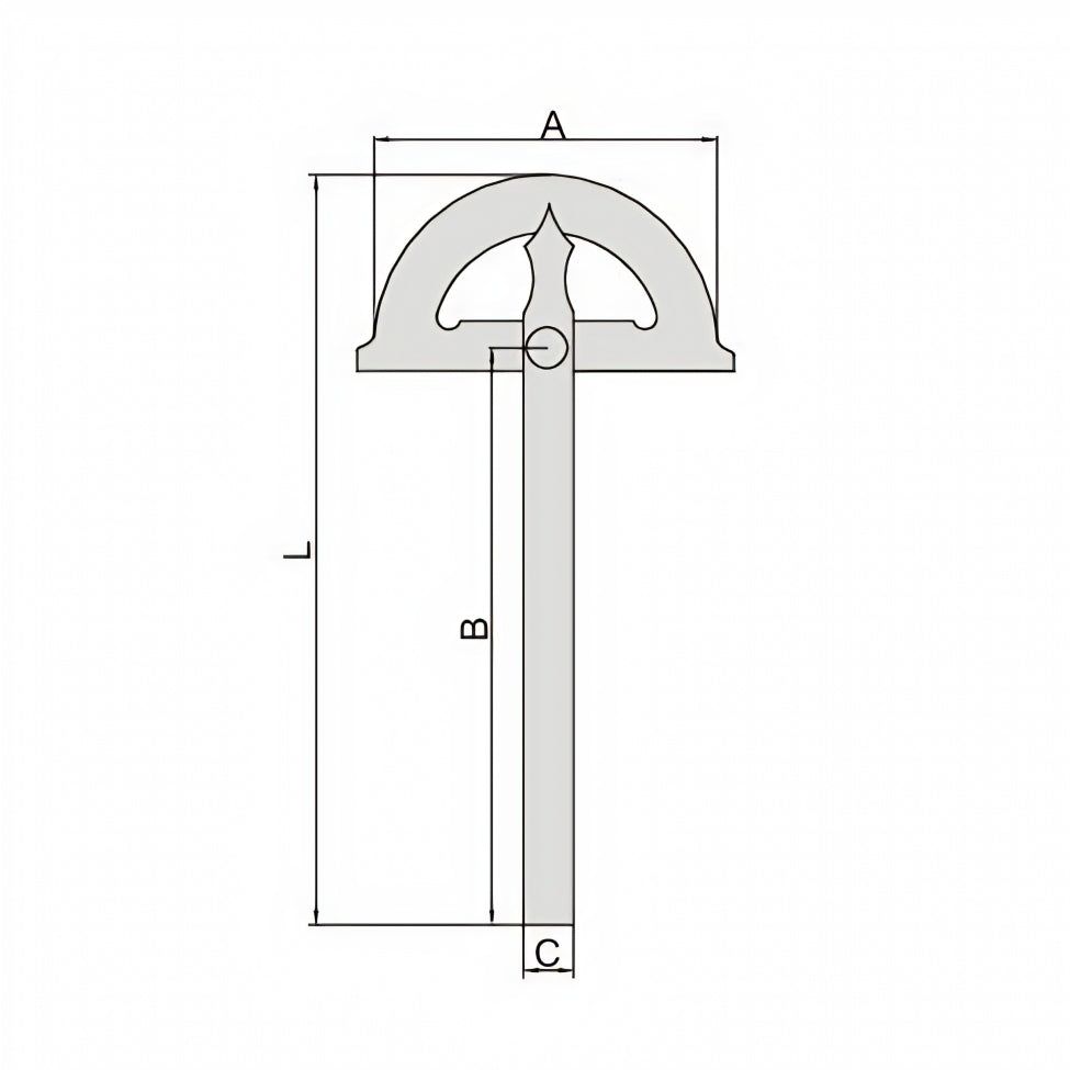 Insize 180° Protractor 300x500mm Range Series 4799-1300