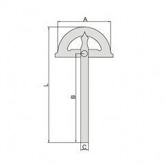 Insize 180° Protractor 200x300mm Range Series 4799-1200