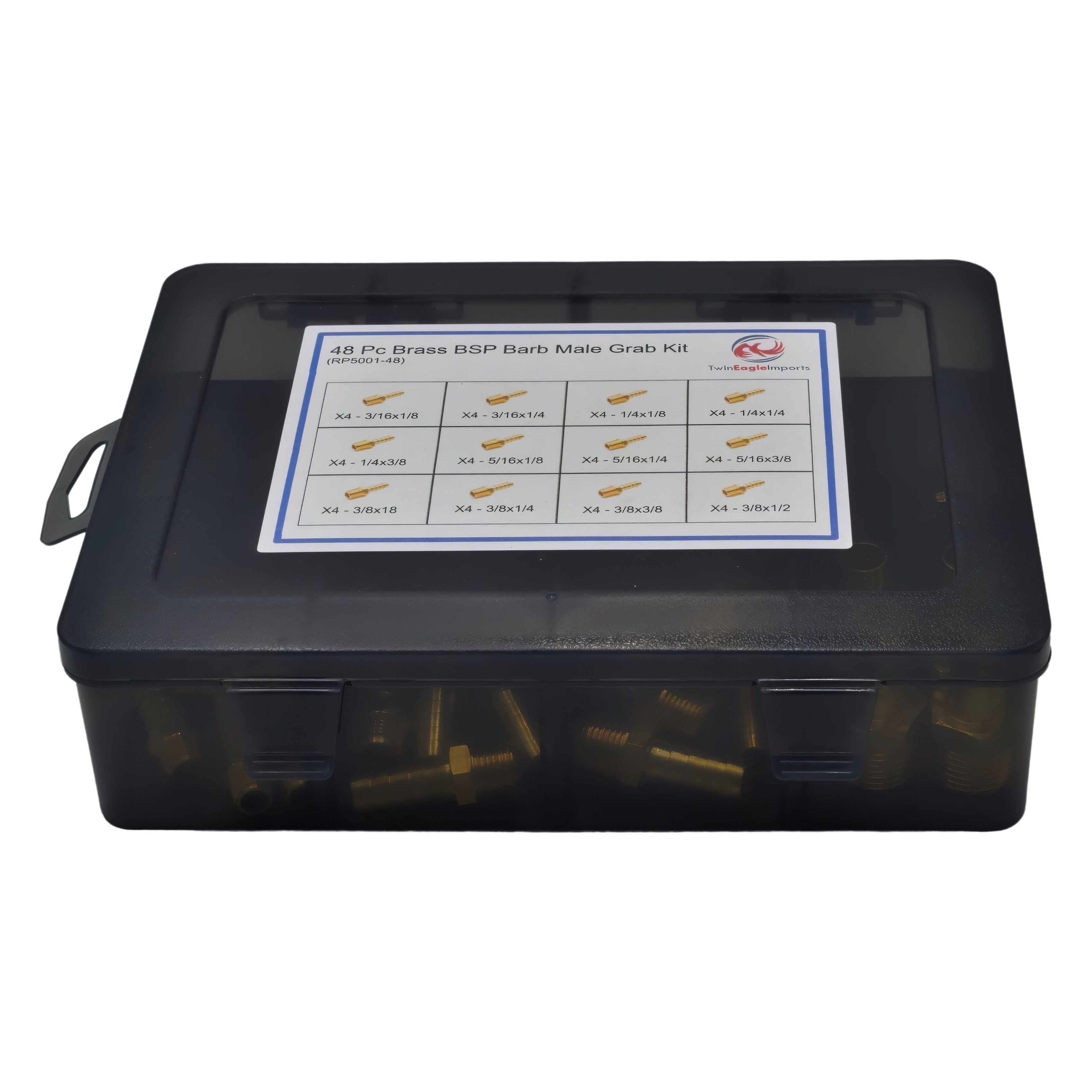 48 pc Brass BSP Barb Male Grab Kit