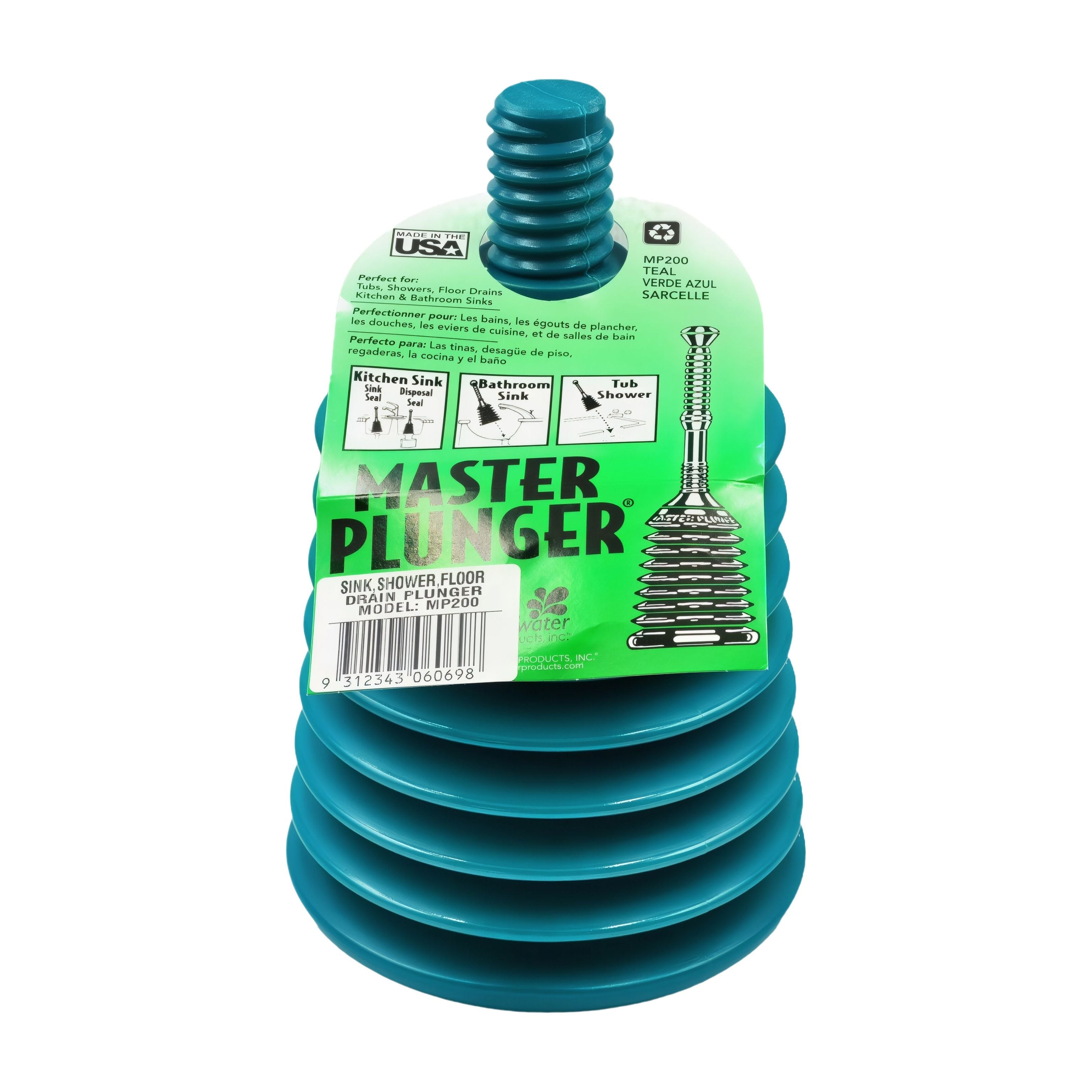 Master MP200 Plunger for Showers, Sinks, and Floor Drains 480mm