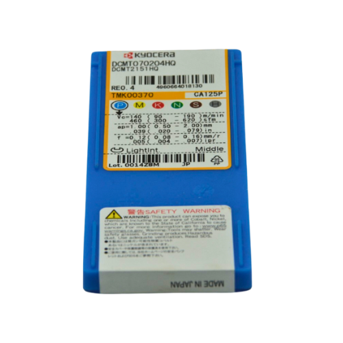 10 pc Kyocera DCMT070204HQ CA125P – Turning Insert (Finishing to Medium, HQ Chipbreaker)