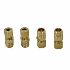 4pc Brass Compression Male Female Connector (T1/4xM1/4) - Twin Eagle Imports