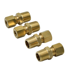 4pc Brass Compression Male Female Connector (T1/4xM1/4) - Twin Eagle Imports