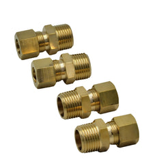 4pc Brass Compression Male Female Connector (T3/8xM3/8) - Twin Eagle Imports