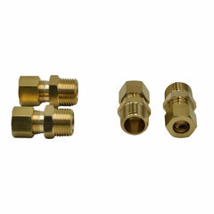 4pc Brass Compression Male Female Connector (T3/8xM3/8) - Twin Eagle Imports