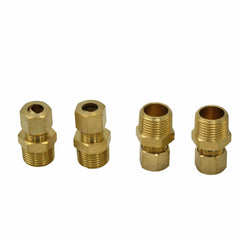 4pc Brass Compression Male Female Connector (T5/16xM3/8) - Twin Eagle Imports