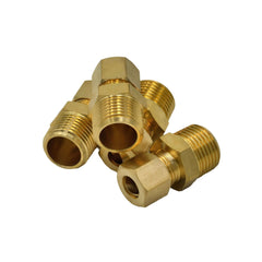 4pc Brass Compression Male Female Connector (T5/16xM3/8) - Twin Eagle Imports