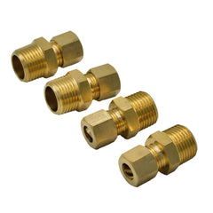 4pc Brass Compression Male Female Connector (T5/16xM3/8) - Twin Eagle Imports