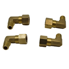 4pc Brass Compression Union 90° Male Female Elbow (T3/8xM1/8) - Twin Eagle Imports