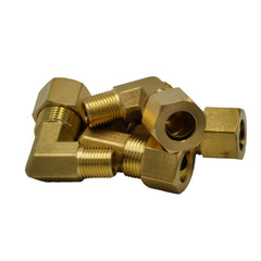 4pc Brass Compression Union 90° Male Female Elbow (T3/8xM1/8) - Twin Eagle Imports
