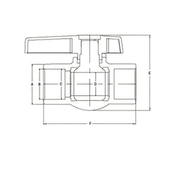 4pcs PVC Pipe Female/Female 1" BSP Thread Ball Valve - Twin Eagle Imports