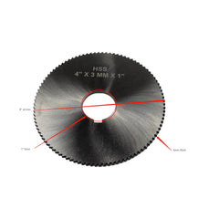 TEI HSS Slitting Saw 4" x 3 MM x 1"  Bore