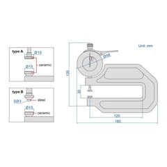 Insize Thickness Gauge 0-10mm x 0.01mm Range Series 2365-10B