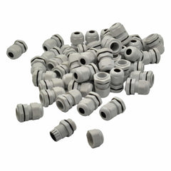 50 Pack IP68 PG11 White Nylon Cable Gland 5-10mm Cable Range - Twin Eagle Imports