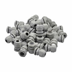 50 Pack IP68 PG11 White Nylon Cable Gland 5-10mm Cable Range - Twin Eagle Imports