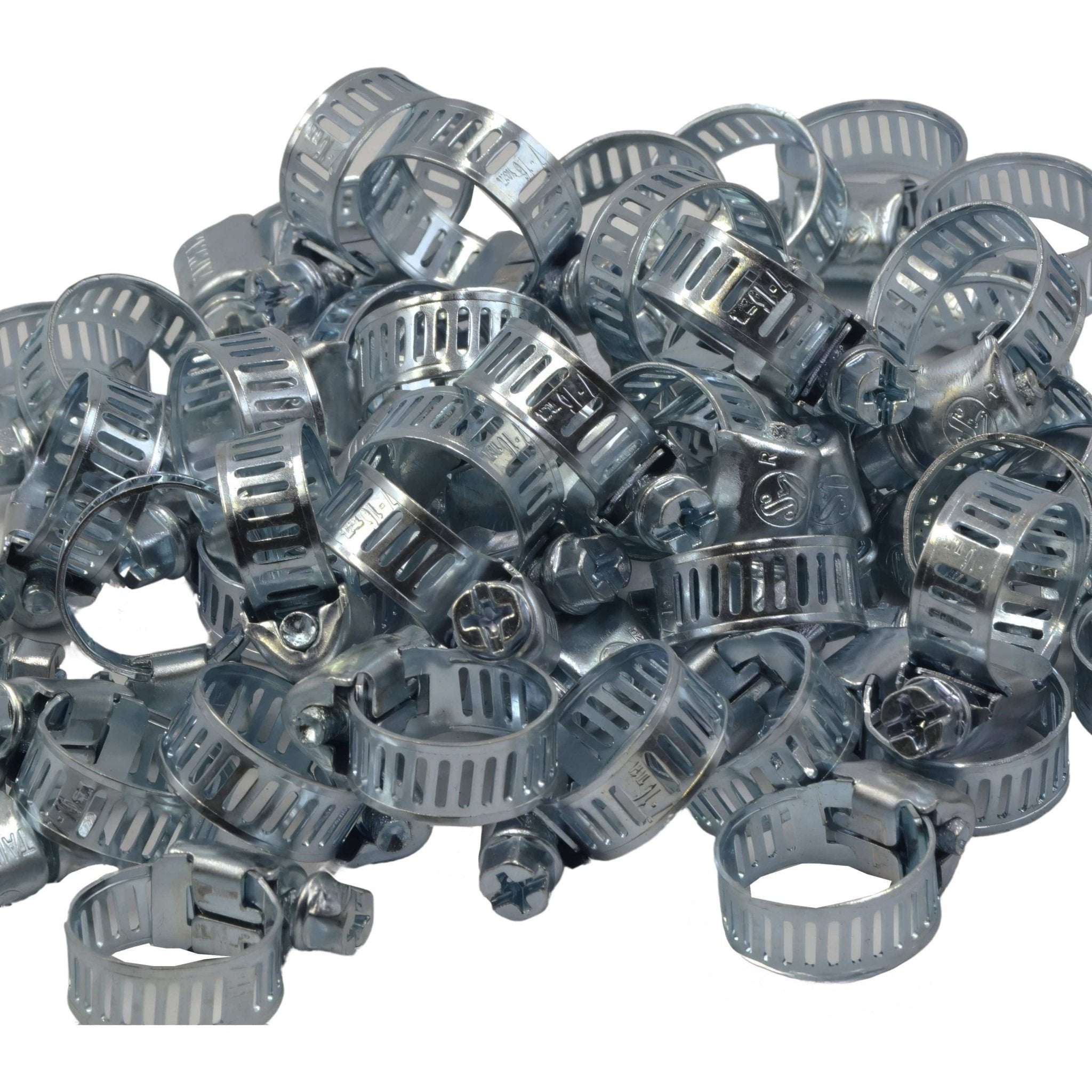 50 Piece Zinc 6-15mm Worm Drive Hose Clamp - Twin Eagle Imports