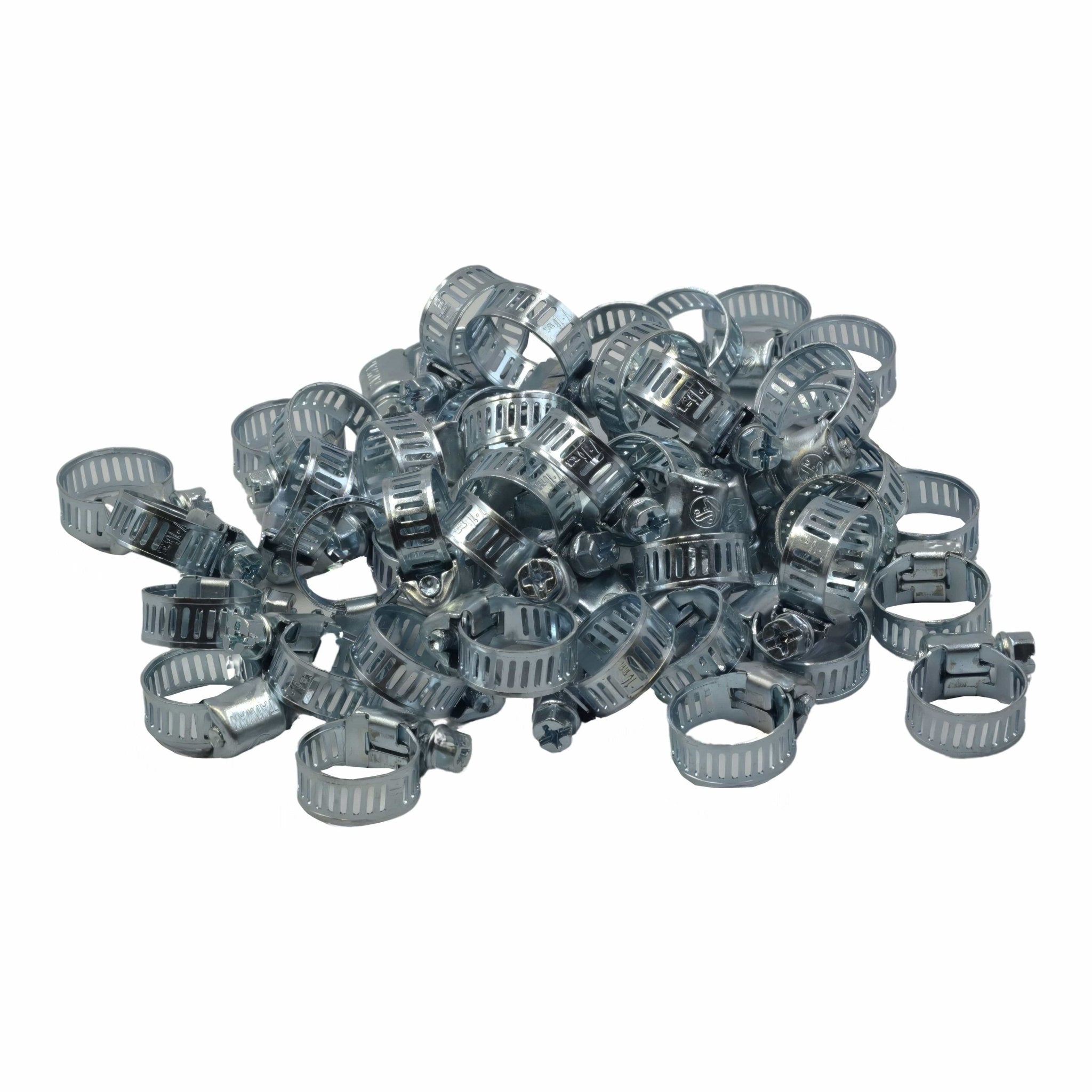 50 Piece Zinc 6-15mm Worm Drive Hose Clamp - Twin Eagle Imports