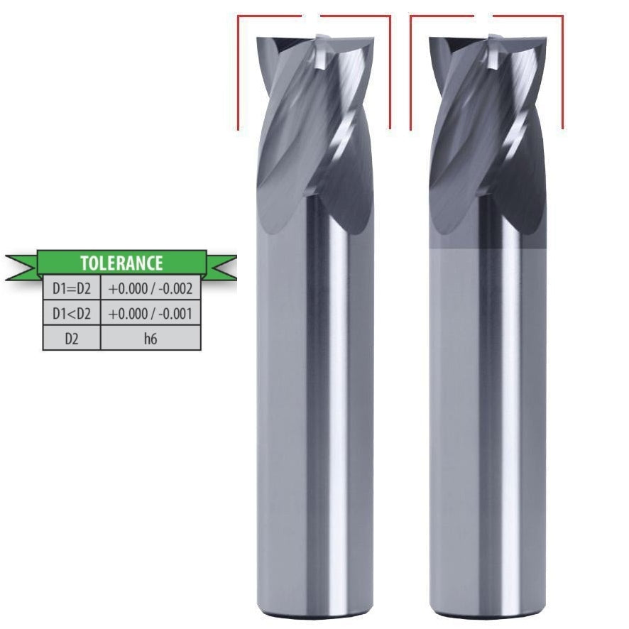 Best Carbide 1/4" 4 Flute Stub Square End Mill – 1/4" Shank TiALN coated