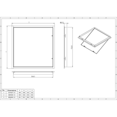 Ductsure AP-1010W Access Panel (Standard White Powder Coated) - 10" x 10"(254mm x 254mm)