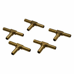 5pc 5/16" Three Way Brass Hose Barb Tee H5/16 Grab Kit - Twin Eagle Imports