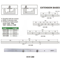 Insize Extension Base 180mm Range Series 6141-180