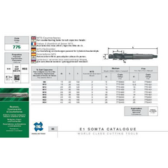 Somta Series 775 – 18MM HSS MT3 COUNTERBORE