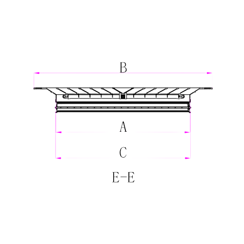 Ductsure White Aluminium Vent Grille – Square Face Slat (520 x 520 mm) - LFD-4A 520/375