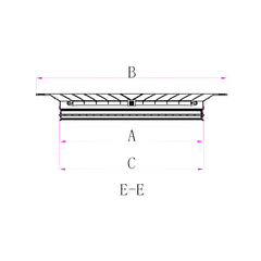 Ductsure White Aluminium Vent Grille – Square Face Slat (520 x 520 mm) - LFD-4A 520/375