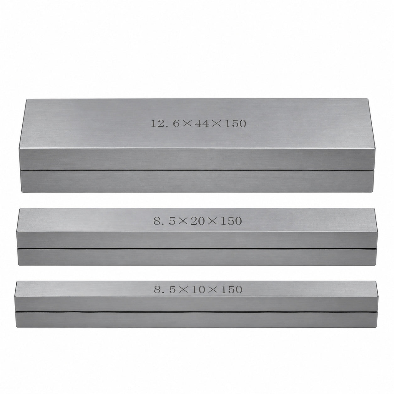 7 pairs Parallel Steel Gauge Block Set Ground Steel 14 plates 150 mm Long - Twin Eagle Imports
