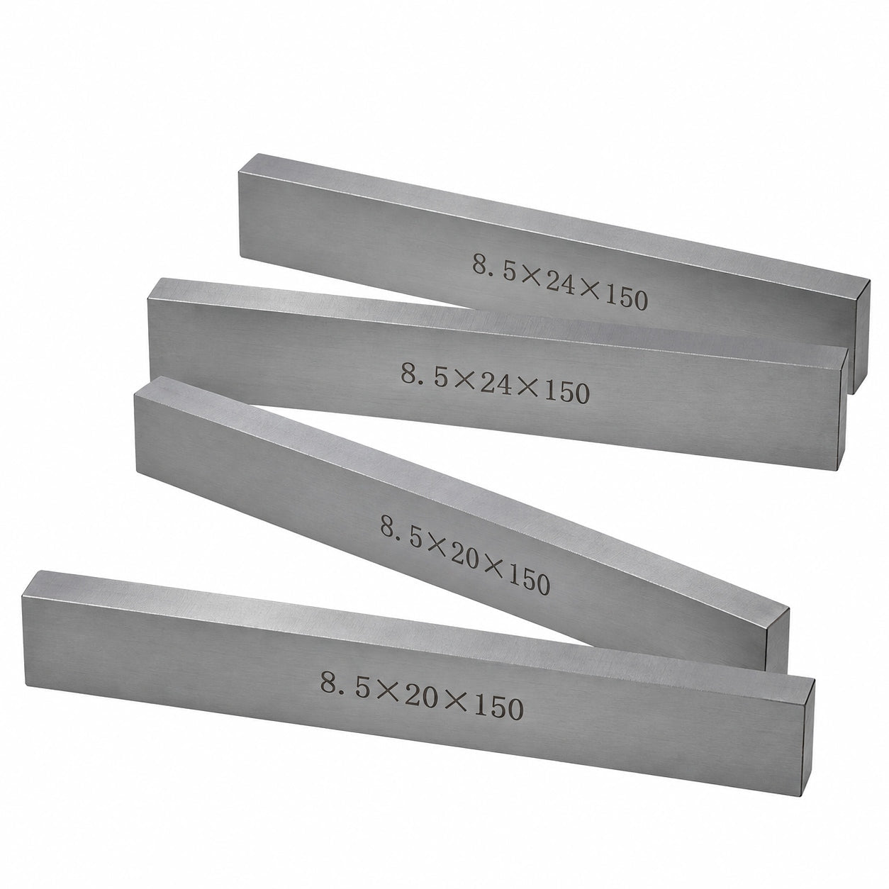 7 pairs Parallel Steel Gauge Block Set Ground Steel 14 plates 150 mm Long - Twin Eagle Imports