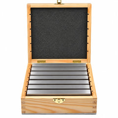 7 pairs Parallel Steel Gauge Block Set Ground Steel 14 plates 150 mm Long - Twin Eagle Imports