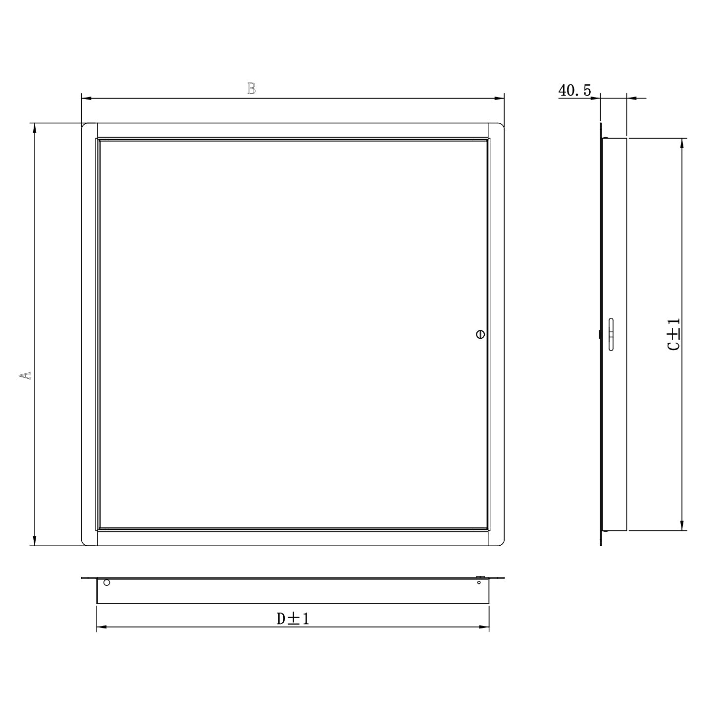 Ductsure AP-1010W Access Panel (Standard White Powder Coated) - 10" x 10"(254mm x 254mm)