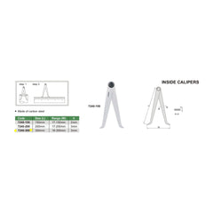 Insize Inside Caliper 0-300mm Range Series 7240-300