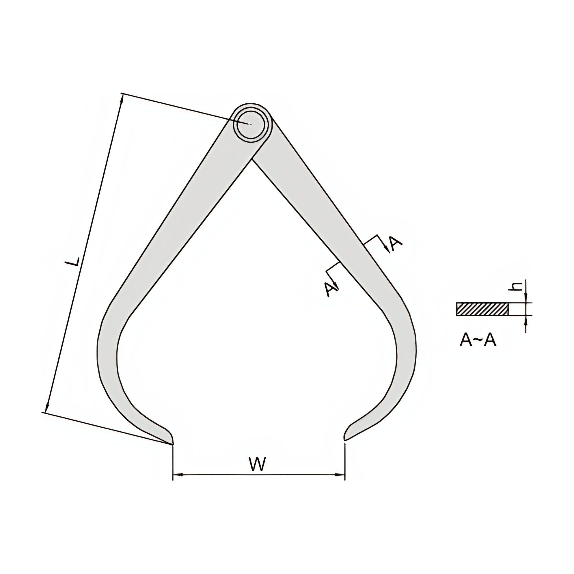 Insize Outside Caliper 0-200mm Range Series 7241-200